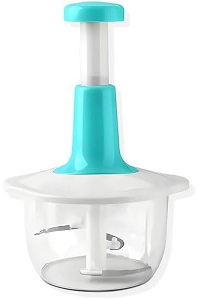 SUKILO 2000ml Manual Food Chopper – Large Capacity Hand-Press Vegetable Cutter & Mixer with Stainl