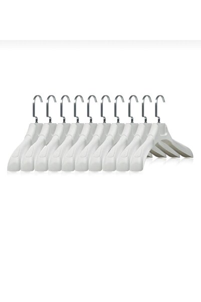 DİYAR DİZAYN Umerașe pentru cămăși pentru bărbați 10 bucăți Umerașe din plastic de culoare ALBĂ