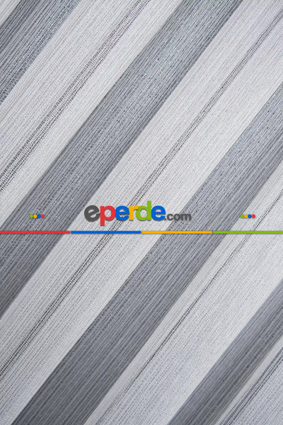 eperde Çizgi Gümüş Simli Çelik Sim Çizgili Pırıltılı Işıltılı Tül Tasarım Perde Sık Pile 250x260