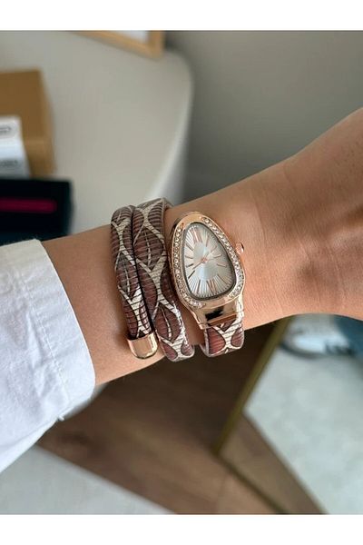 RoseandRoses Snake Spiral Design Cord Brown Pattern