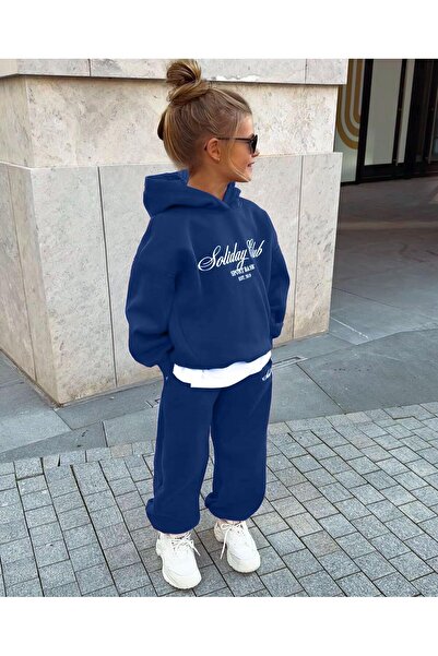 NoVibe Детски комплект от суитшърт и панталони с печат