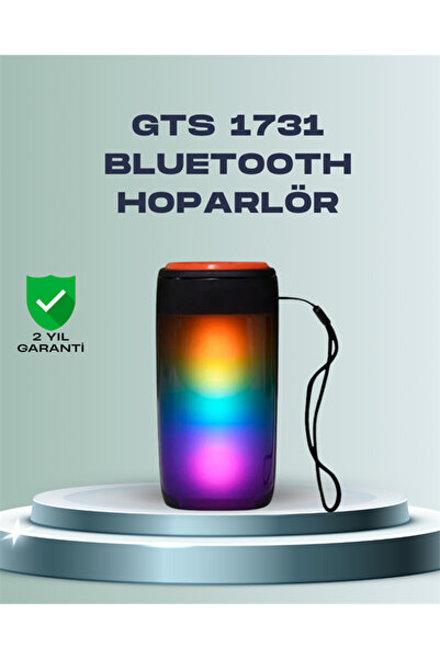 markentegra GTS 1731 Kablosuz Hoparlör – LED Işık, FM Radyo, TF Kart ve USB G...