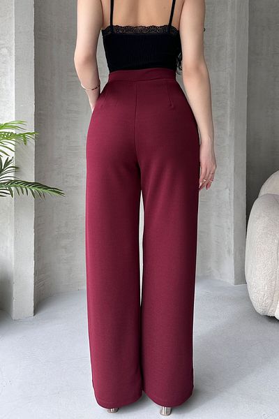 JamaisVu Women's High Waist Crepe Fabric Lycra Palazzo Pants