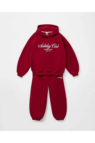 NoVibe Children's Soliday Printed Sweatshirt Sweatpants Set