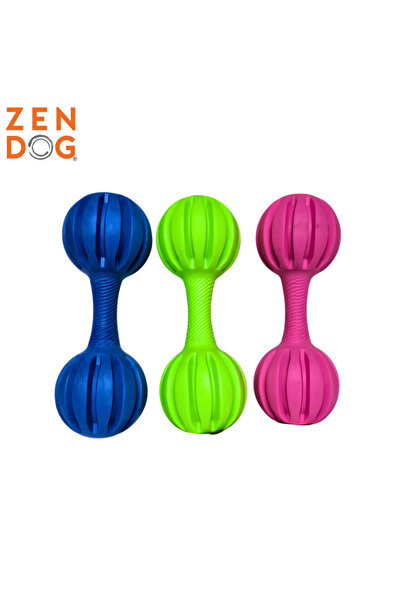 Dayanıklı Kauçuk Köpek Oyuncağı - Dumbbell Şeklinde Diş Temizleyici ve Çiğneme Oyuncağı