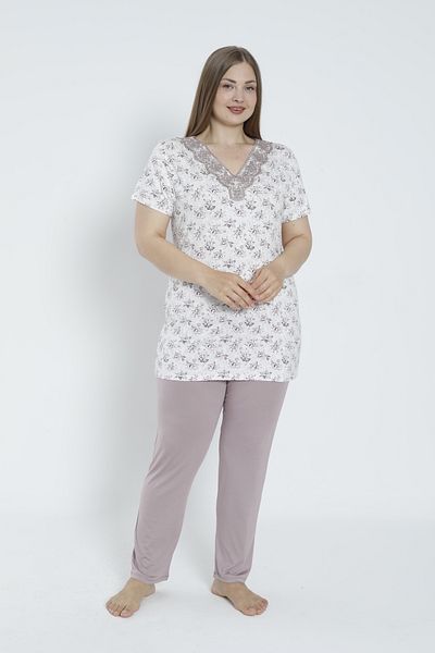 Cotpark Set pijamale cu mânecă scurtă din țesătură de viscoză pentru femei 14542