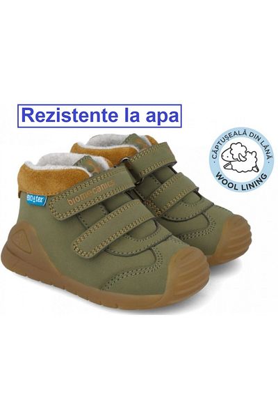 BIOMECANICS Boys' wool-lined waterproof leather boots 251134-B801FB