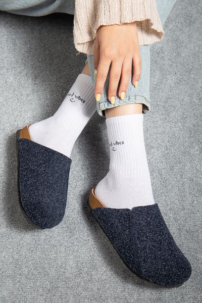 Polomia Comfort Women's Cork Sole Eva Comfort Fashion Winter Closed Front Felt Model Sabo Outdoor Daily Casual Home Slippers