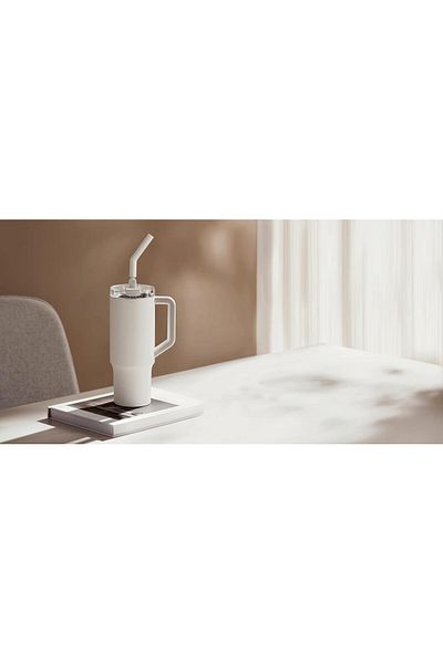 Xiaomi كوب من القش، مصنوع من الفولاذ المقاوم للصدأ 316L تريتان، سعة لتر واحد، قفل عزل 6H، ساخن وبارد