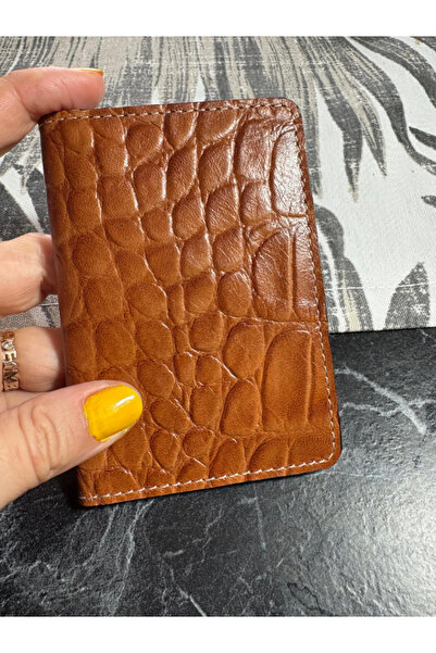 Pinkylola Love Model Tan Crocodile Print and Antique Tan Detail Genuine Leath...