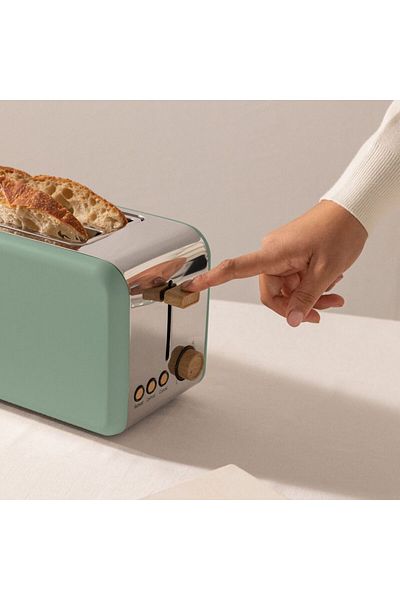 Create Toaster, CREATE, Retro XL, 2 slices, sage