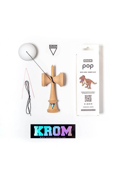 KROM Kendama Pop Rubber Alb
