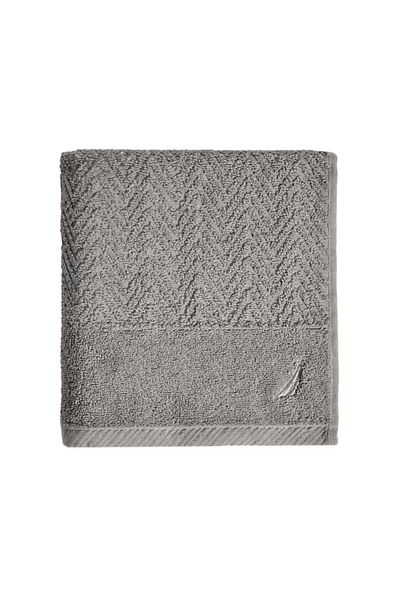 Nautica Prosop de baie, Zigzag, 100% bumbac, 570 g/mp, 50 x 100 cm, gri deschis