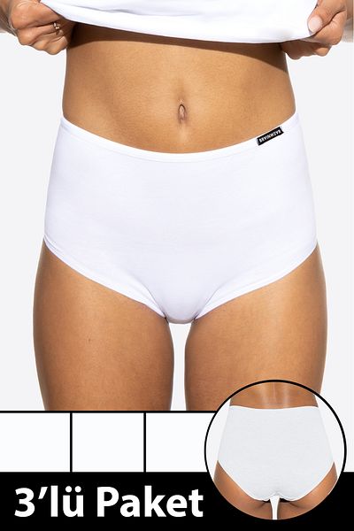 BRAINWEAR Pachet de 3 chiloți Bato din bumbac Lycra pentru femei