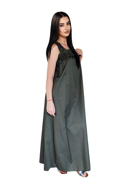 OEM Rochie de vara vaporoasa kaki