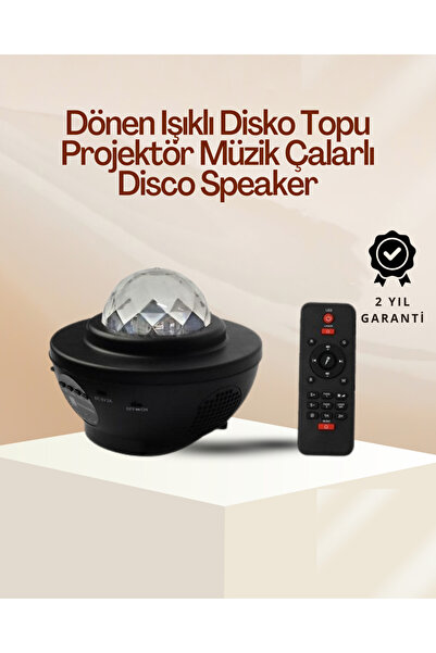 UCUZTEKNO Yıldız & Okyanus Dalga Projektörü – Bluetooth / USB Hoparlörlü