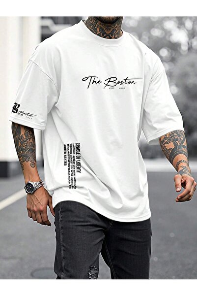 ACTIVE MODA -ЧОЛОВІЧА БАВОВНЯНА ФУТБОЛКА ВЕЛИКОГО РОЗМІРУ З ПРИНТОМ 01