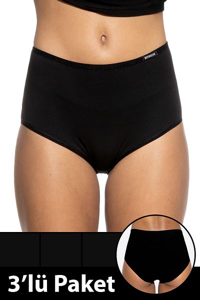 BRAINWEAR Pachet de 3 chiloți Bato din bumbac Lycra pentru femei