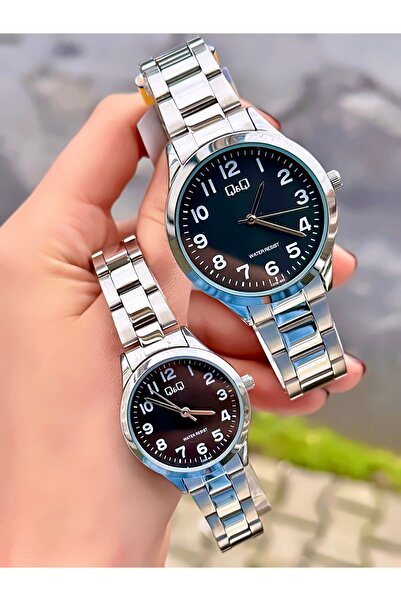 Q&Q QQ Takım Kol Saati-Sevgili Çift Saati-Orjinal-Garantili-Su Geçirmez-Kadın Erkek Uyumlu Takım Saat