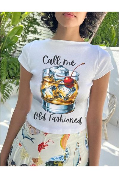 aynewmoda Old Fashioned T-Shirt - Bourbon Whiskey Tee - Funny Cocktail Tee - Old Fashioned Drink Tee -