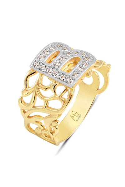 Aslı Gold Altın B Harfi Yüzük (YZK0025)