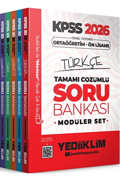 Yediiklim Yayınları 2026 KPSS Ortaöğretim Ön Lisans Genel Yetenek Genel Kültü...