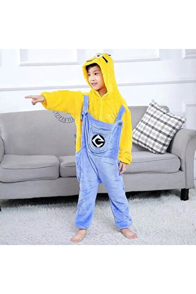 GALASUN One-piece pajamas for children GALA21-930 Yellow-Light Blue
