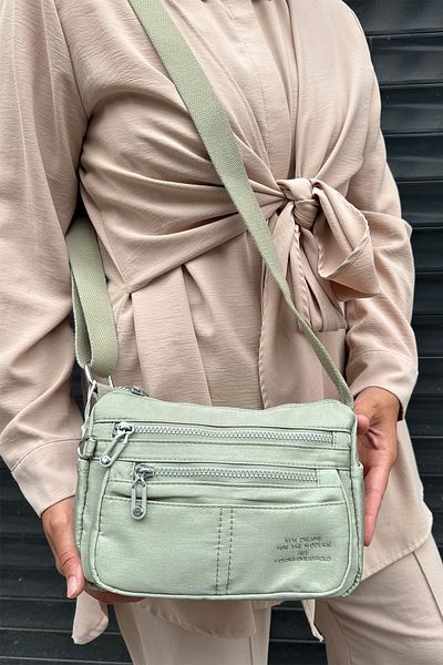 Just Polo Imported Crinkle Fabric Unisex Shoulder Bag