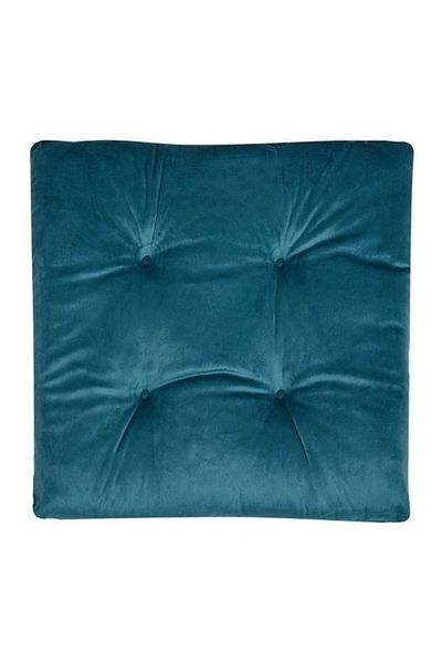 OEM Pernă decorativă pentru scaun, catifea, culoare petrol, 38x38cm