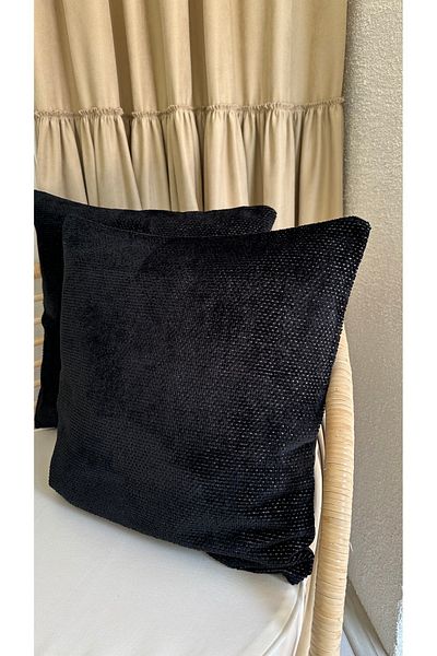 Decamor home Black Woven Fabric 1St Quality Throw Pillow Case Pattern1