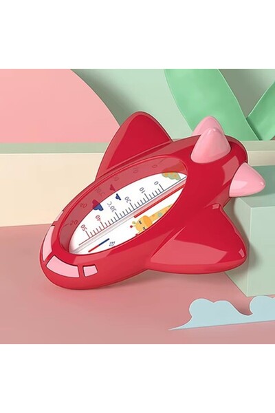 Flippy Bath Thermometer, Flippy, Floating, Water-Resistant, Multifunctional, Airplane Model, 11x10x4 cm, Re