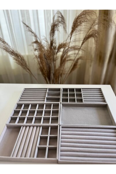 GIFTPALACE Yüzük & Küpe Saklama -Süet Takı Organizeri Kutusu ve Yüzük Takı Dü...