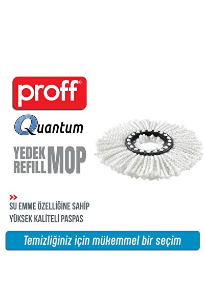 Banyolove Proff Quantum Yedek Mop, Döner Başlıklı Temizlik Seti Yedek Mop