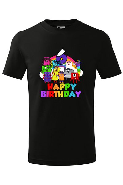 Malfini Tricou personalizat, "Numberblocks - Happy Birthday ", 6 ani