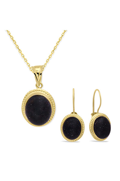 Aslı Gold Kolye ve Küpe Nostalji Altın İkili Takım (TKM0054)