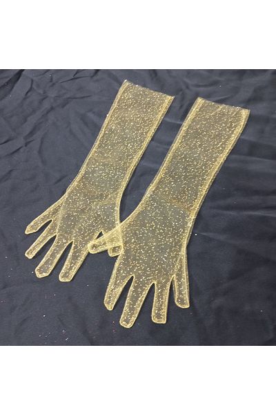 Qrsln Miva Sparkle Tulle Long Child Gloves