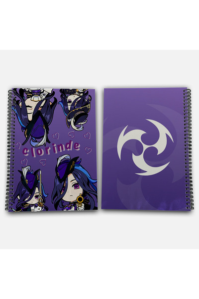 Define Moyas Genshin Impact Clorinde Checkered A4 School Notebook 72 Sheets Model 1