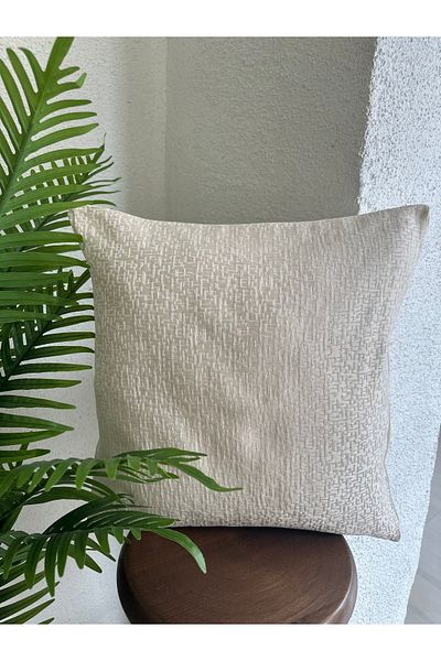 Decamor home Husă de pernă cu model din țesătură de culoare crem