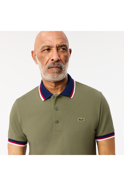 Lacoste قميص بولو بقصّة عادية وياقة متباينة - PH3461-00-BMY