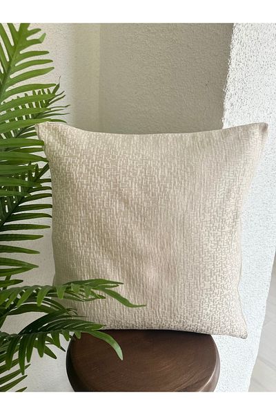 Decamor home Husă de pernă cu model din țesătură de culoare crem