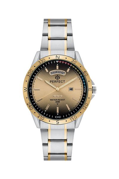 PERFECT Men's Gold Quartz, MIYOTA 2350