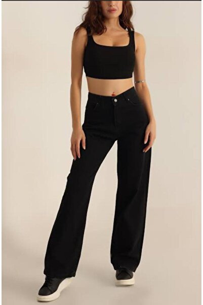 jsshop collection FOREWER////////بنطلون جينز نسائي عالي الخصر بنسبة 5% مرن