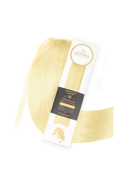 Amora Extensii Coada De Lux Blond Deschis Auriu 22 65cm