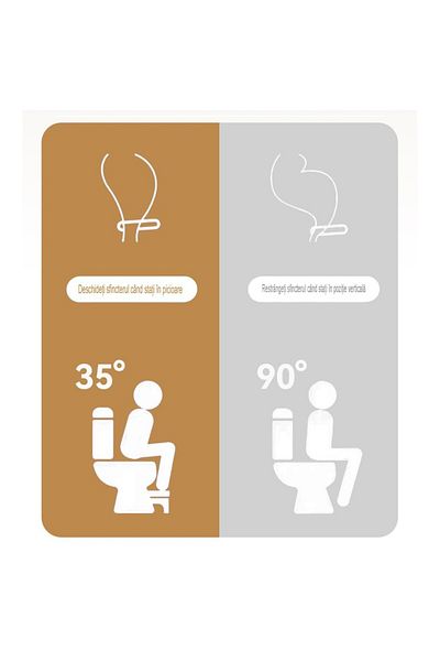 Flippy Capac de toaletă, rabatabil, ridicător de toaletă pentru copii, suport pentru picioare pentru toaletă, plastic durabil, 17x22x38 cm, gri