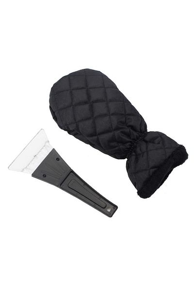 Flo Set Manusa si Racleta pentru Zapada, Impermeabila, Izolatie de Bumbac, 31 x 15 cm, Negru