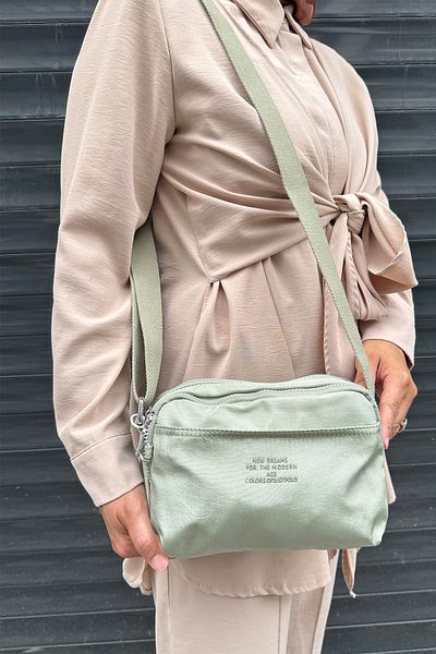 Just Polo Imported Crinkle Compartment Shoulder Bag