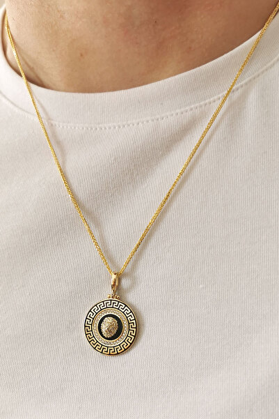 Aslı Gold Aslan Başı Altın Erkek Kolye