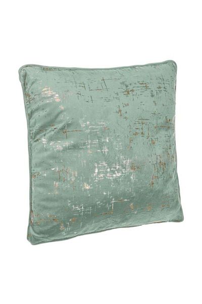 OEM Winter Decorative Pillow Mint Green Velvet Model with Golden Foil