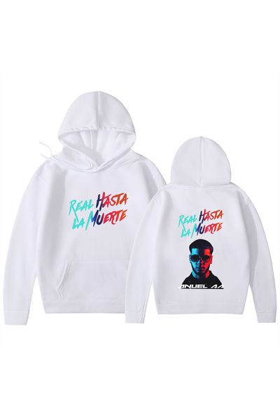 Tarzsokak Literă albă în degrade cu imprimeu Anuel AA Hasta La Muerte