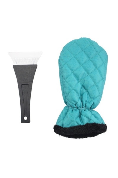 Flo Snow Glove and Scraper Set, Waterproof, Cotton Insulation, 31 x 15 cm, Green